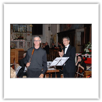 Con l'amico flautista Paolo Dalla Piet, Trichiana (BL) giugno 2013